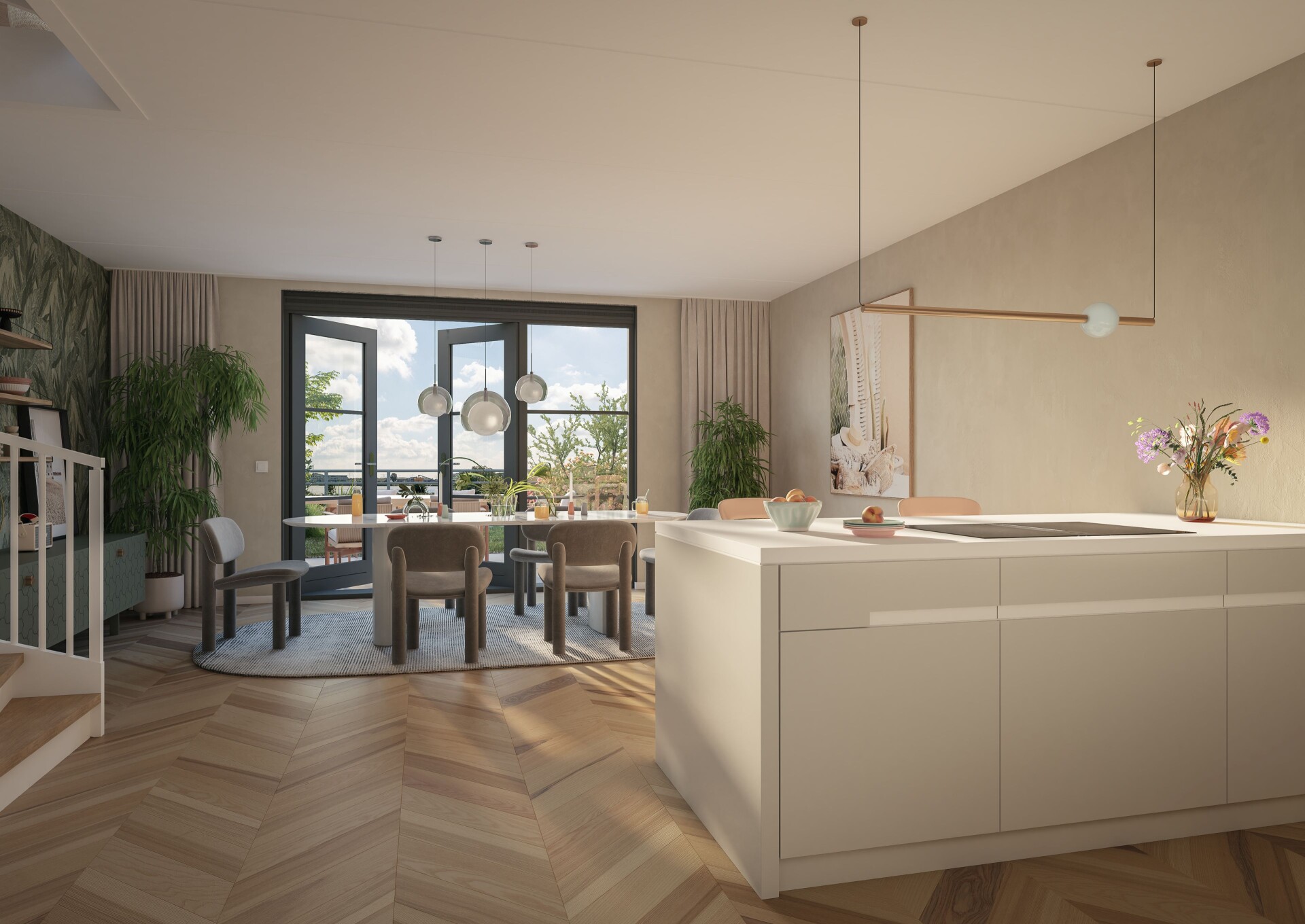 Noordoevers interior waterwoningen 1 kl